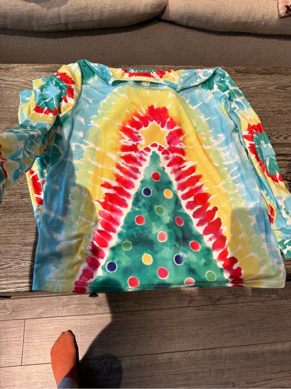 Mens Tie-Dye Christmas pajamas